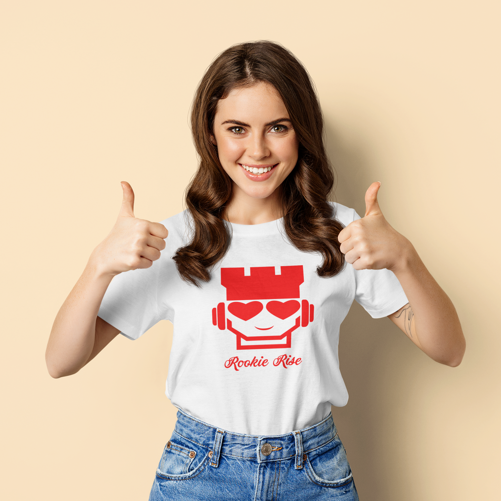 Love Struck - Womens Cut T-shirt - White/Red