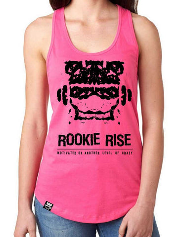 Crazy Motivated Racerback - Pink/Black - Rookie Rise Clothing