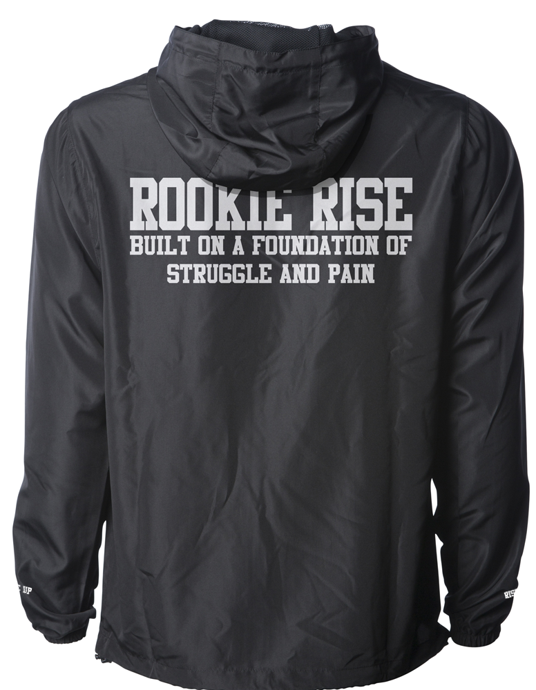 Foundation Windbreaker - Black/White - Rookie Rise Clothing